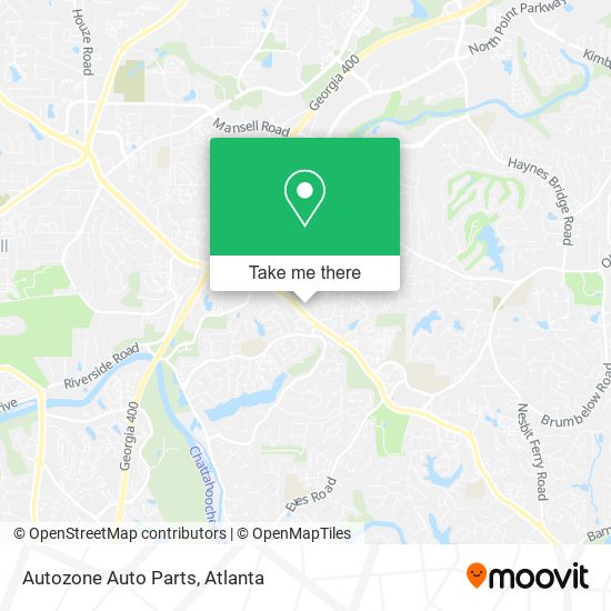 Mapa de Autozone Auto Parts