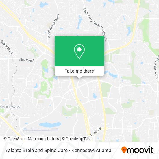 Atlanta Brain and Spine Care - Kennesaw map