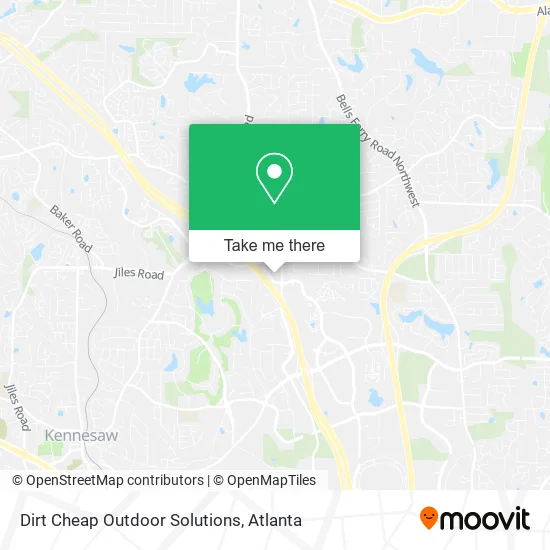 Dirt Cheap Outdoor Solutions map