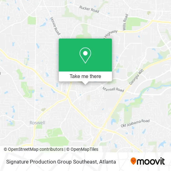 Signature Production Group Southeast map
