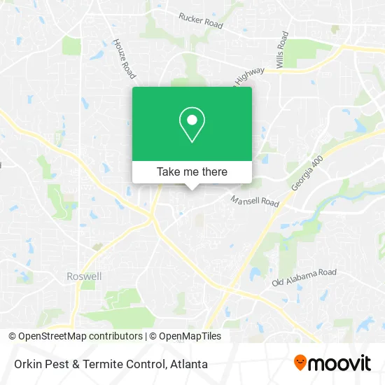 Mapa de Orkin Pest & Termite Control