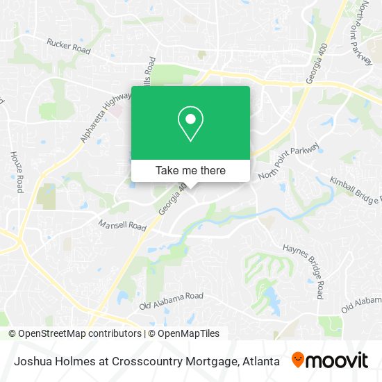 Mapa de Joshua Holmes at Crosscountry Mortgage