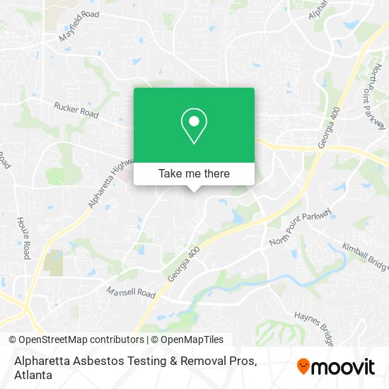 Mapa de Alpharetta Asbestos Testing & Removal Pros