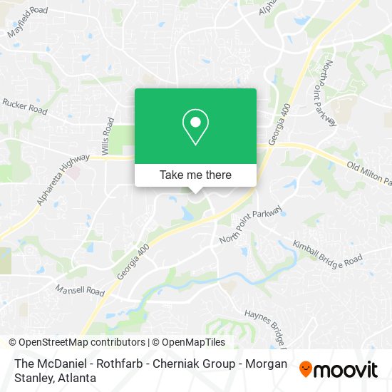 The McDaniel - Rothfarb - Cherniak Group - Morgan Stanley map