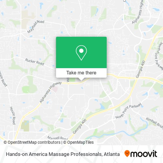Mapa de Hands-on America Massage Professionals