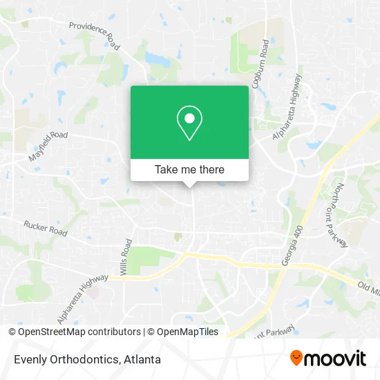 Evenly Orthodontics map