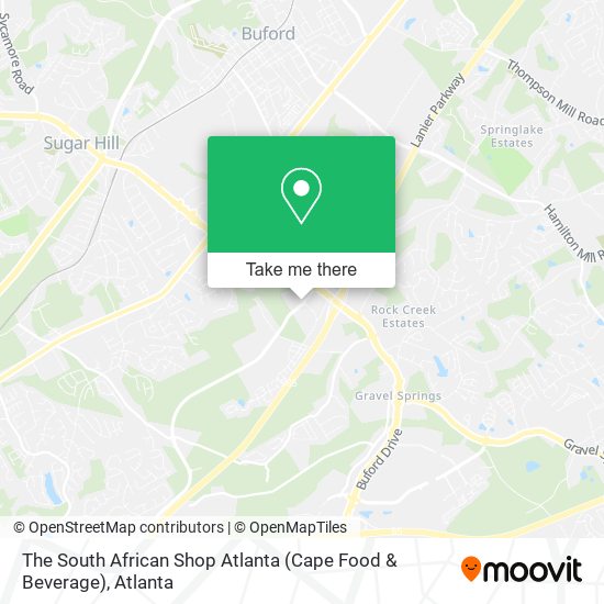 Mapa de The South African Shop Atlanta (Cape Food & Beverage)