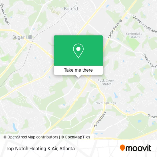 Top Notch Heating & Air map