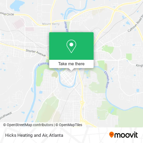 Hicks Heating and Air map
