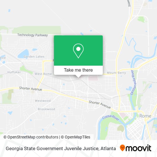 Georgia State Government Juvenile Justice map