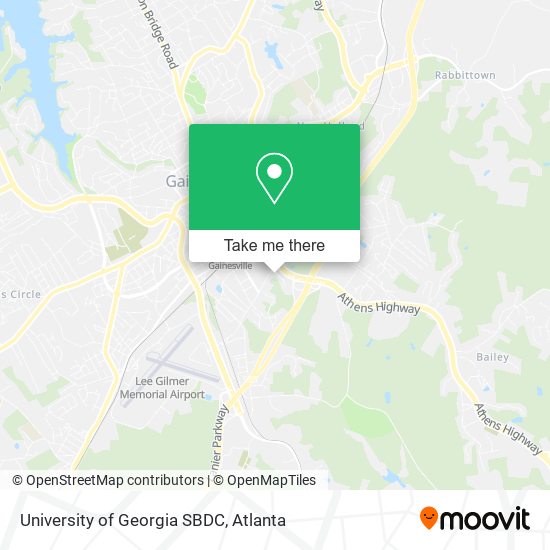 Mapa de University of Georgia SBDC