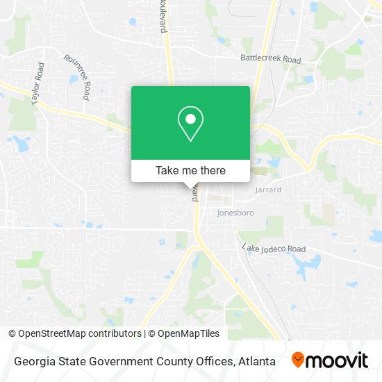 Georgia State Government County Offices map