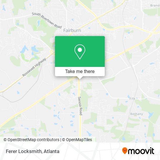 Ferer Locksmith map