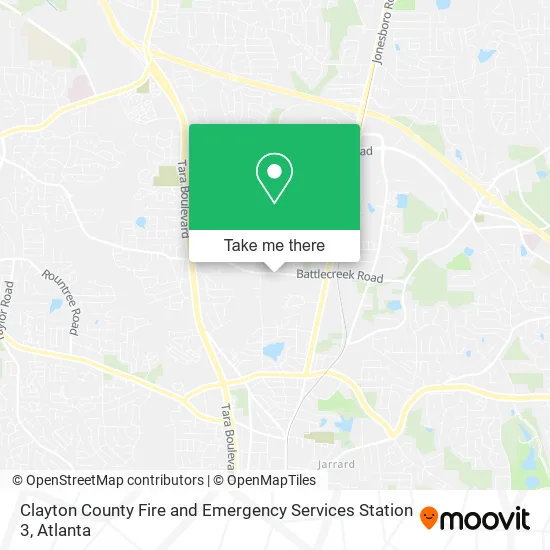 Clayton County Fire and Emergency Services Station 3 map