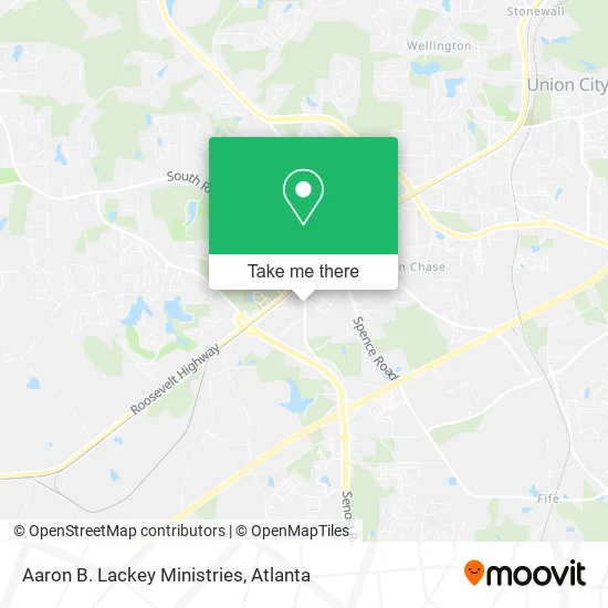 Aaron B. Lackey Ministries map