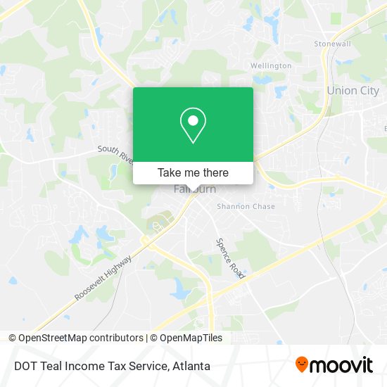 DOT Teal Income Tax Service map