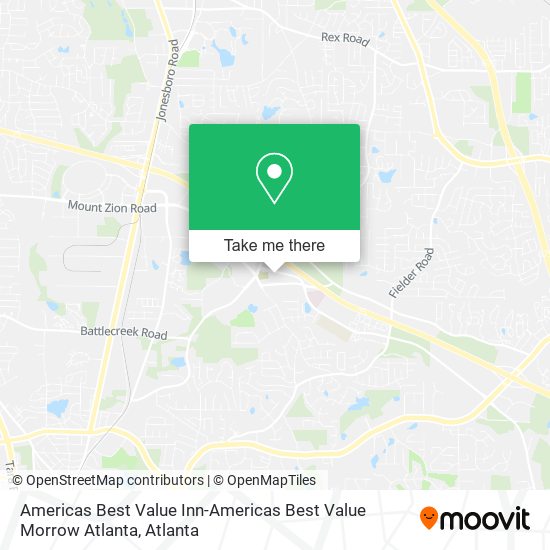 Mapa de Americas Best Value Inn-Americas Best Value Morrow Atlanta
