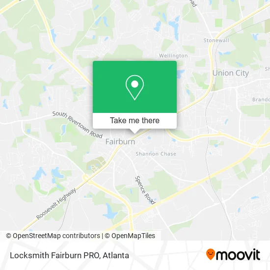 Locksmith Fairburn PRO map