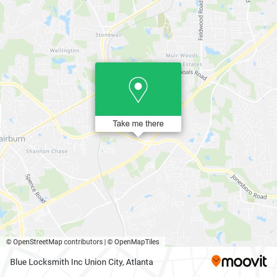 Mapa de Blue Locksmith Inc Union City