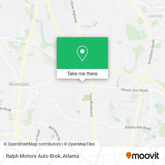 Ralph Motors Auto Brok map