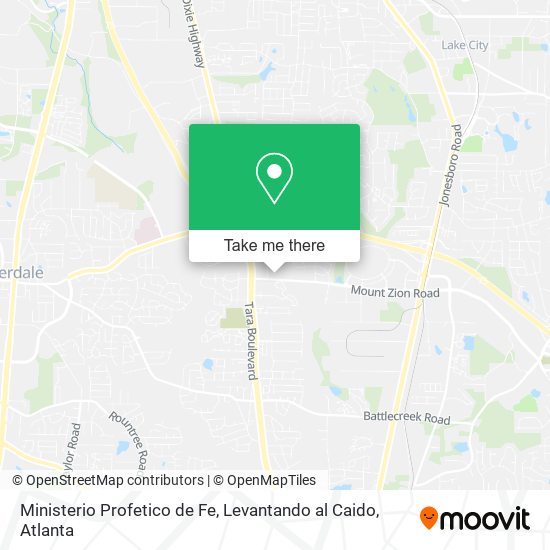 Ministerio Profetico de Fe, Levantando al Caido map