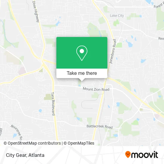 City Gear map