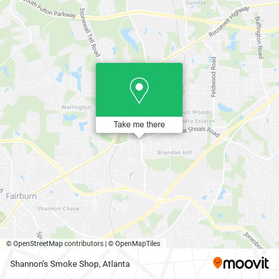 Shannon's Smoke Shop map