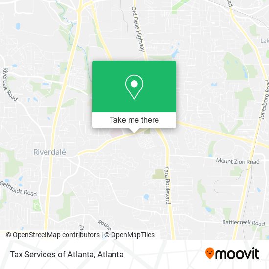 Tax Services of Atlanta map