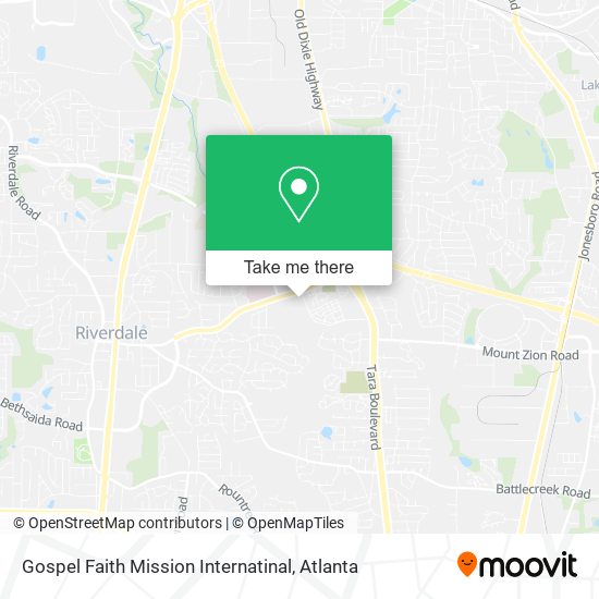 Gospel Faith Mission Internatinal map
