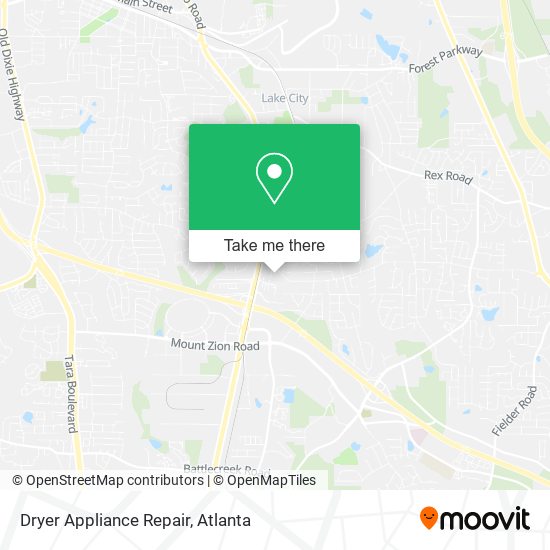 Mapa de Dryer Appliance Repair