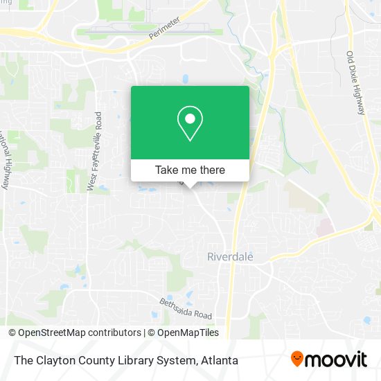 Mapa de The Clayton County Library System