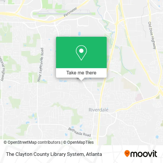 The Clayton County Library System map