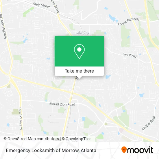 Emergency Locksmith of Morrow map