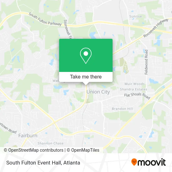 South Fulton Event Hall map