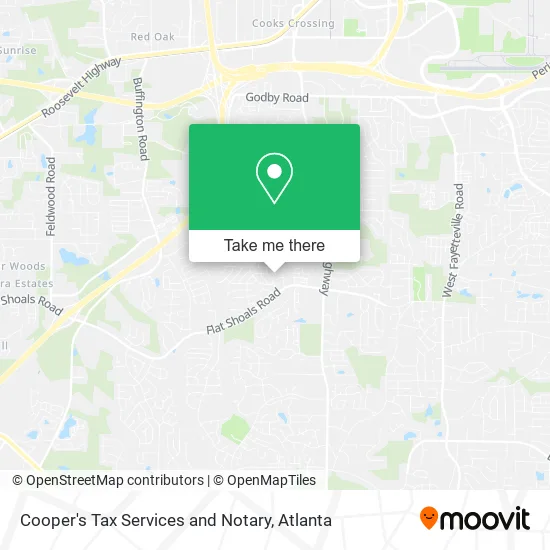 Mapa de Cooper's Tax Services and Notary