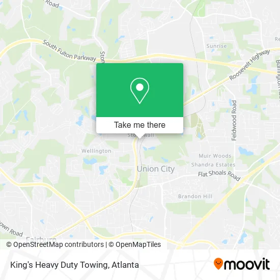 Mapa de King's Heavy Duty Towing