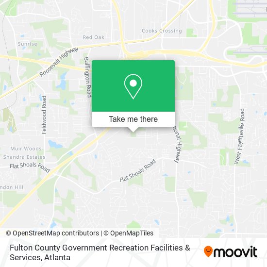 Mapa de Fulton County Government Recreation Facilities & Services