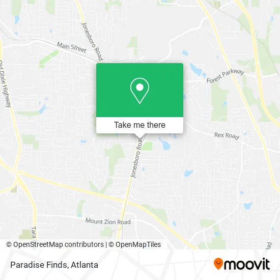 Paradise Finds map
