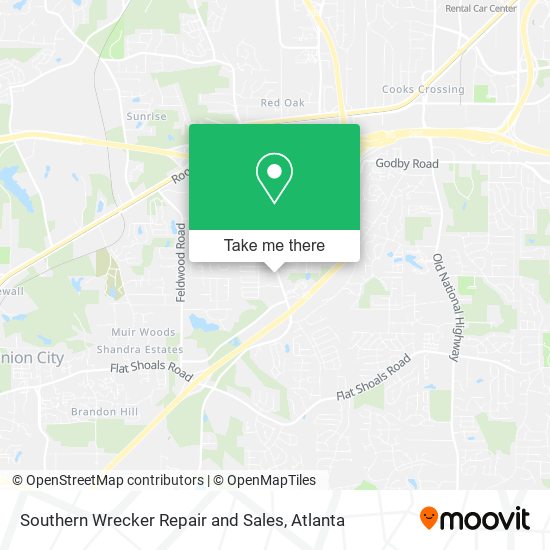 Mapa de Southern Wrecker Repair and Sales