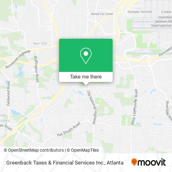 Greenback Taxes & Financial Services Inc. map
