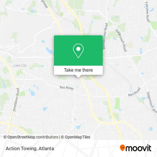 Action Towing map