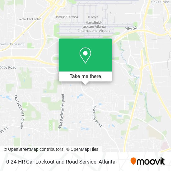 0 24 HR Car Lockout and Road Service map