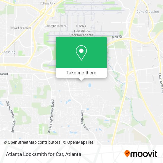 Mapa de Atlanta Locksmith for Car