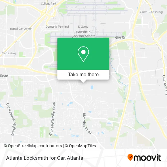 Atlanta Locksmith for Car map