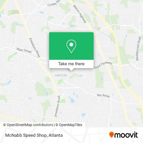 McNabb Speed Shop map