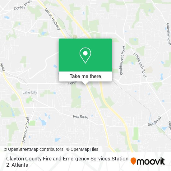 Clayton County Fire and Emergency Services Station 2 map