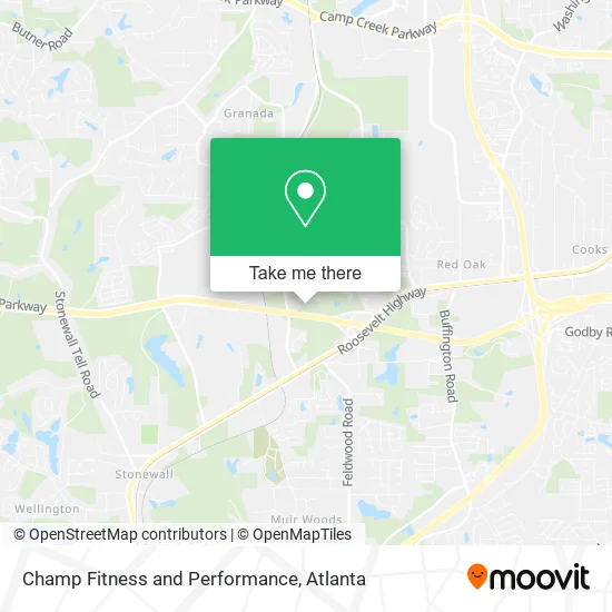 Champ Fitness and Performance map