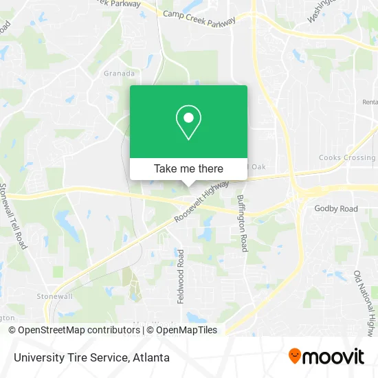 University Tire Service map