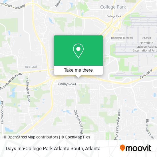 Mapa de Days Inn-College Park Atlanta South