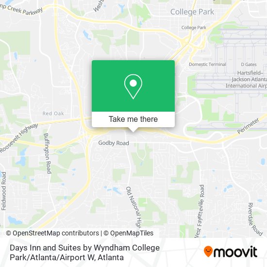 Days Inn and Suites by Wyndham College Park / Atlanta / Airport W map